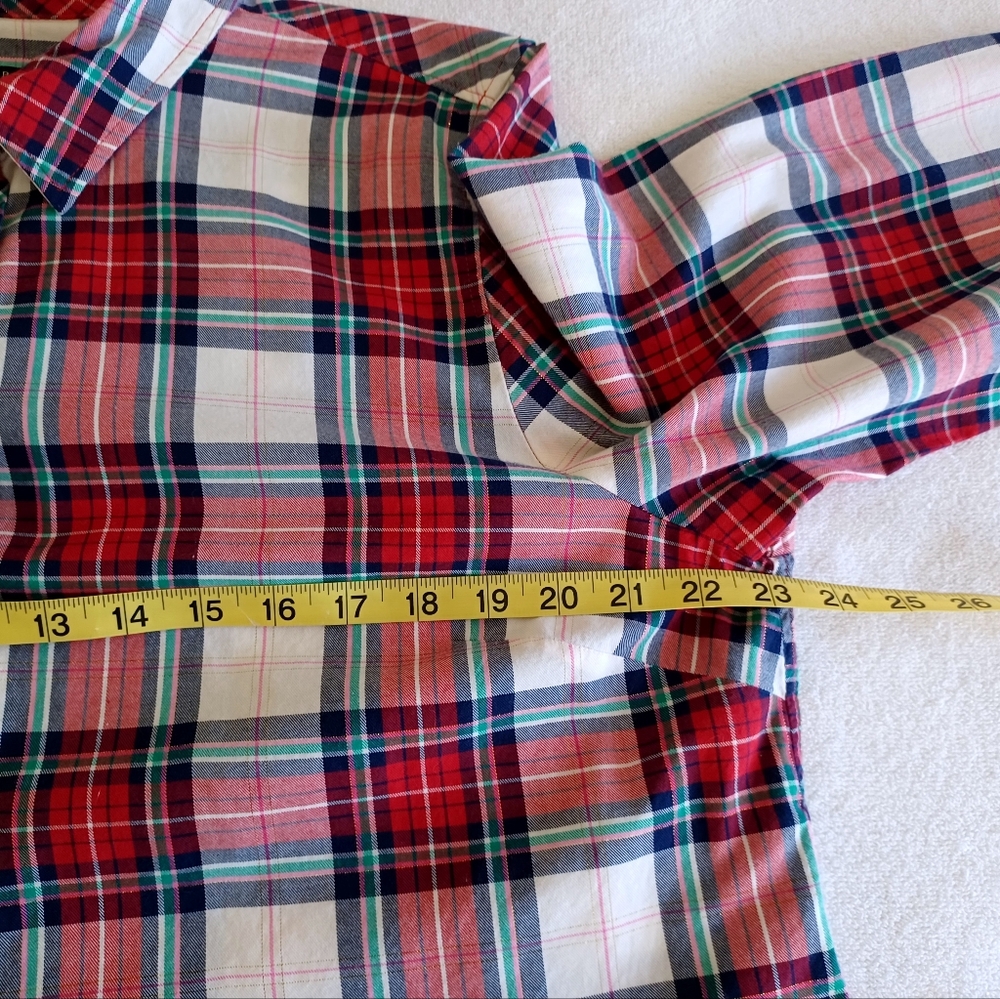 Talbots Plaid Cotton Button Down Shirt, Size XLp - Picture 12 of 16